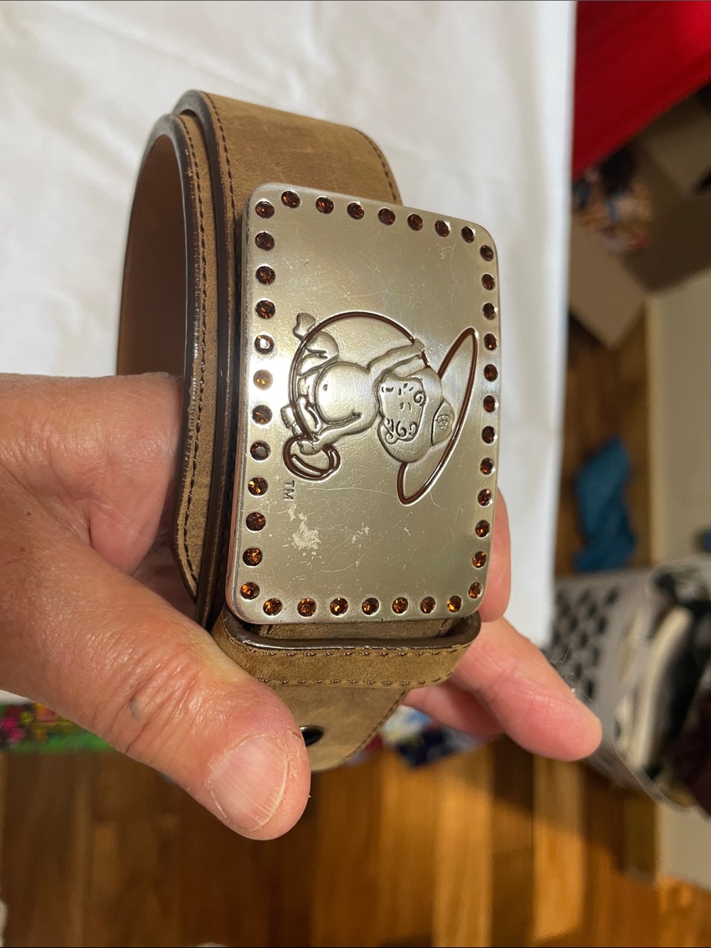 Ariat Fat Baby Women's Brown Belt. Very Good Condition. Size 34.